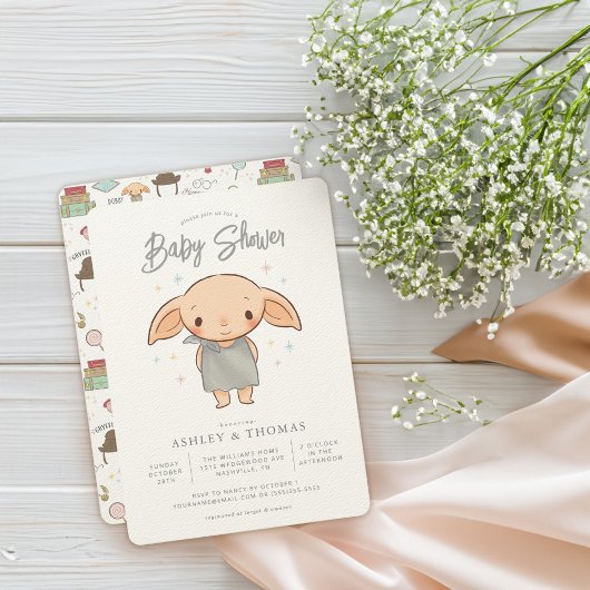 Simple Harry Potter - Dobby Baby shower Kaart
