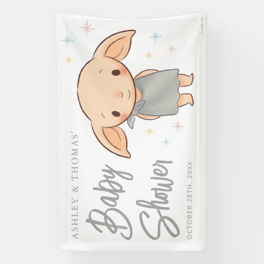 Simple Harry Potter - Dobby Baby Shower Spandoek (Verticaal)
