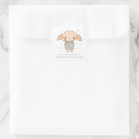Simple Harry Potter - Dobby Baby Shower Vierkante Sticker (Tas)