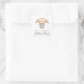 Simple Harry Potter - Dobby Baby Shower Vierkante Sticker (Tas)