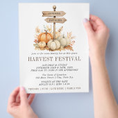 Simple Harvest Festival pompoen Flyer (Hand)