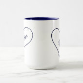 Simple Heart aangepaste naam mokken (Midden)