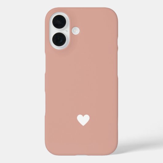 Simple Heart Blush Roze Moderne Liefde Minimaal Ch Case-Mate iPhone Case (Achterkant)