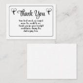 Simple Heart Cross Bedankt bericht voor uw sympath Notitiekaartje (Voorkant / Achterkant)