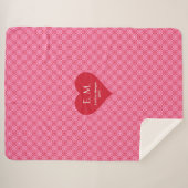 Simple Heart Pattern Love Gift Fleece Blanket Sherpa Deken (Voorkant (horizontaal))