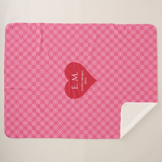 Simple Heart Pattern Love Gift Fleece Blanket Sherpa Deken (Voorkant (horizontaal))