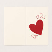 Simple Heart Platonic Valentijn Notecard 25pk Kaart (Buitenkant ongevouwen)