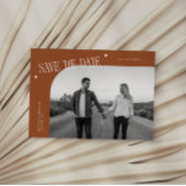 Simple Heart Terracotta Curved Frame Photo Save The Date