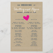 Simple Heart Wedding Program (Voorkant)