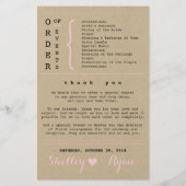 Simple Heart Wedding Program (Achterkant)