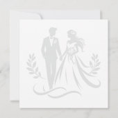 Simple Heart Wedding Thank You Card – Customizable (Achterkant)