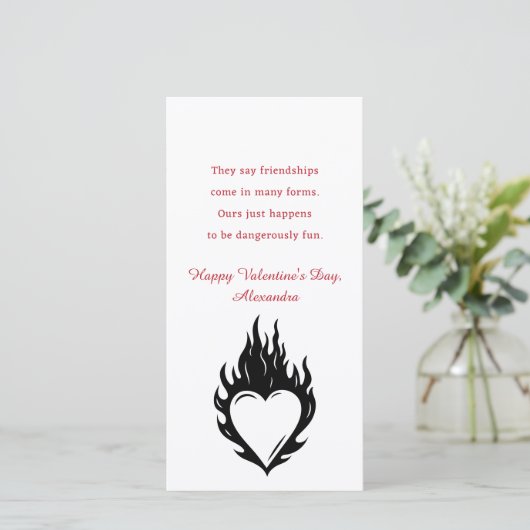 Simple Hearts Funny Beste Vrienden Valentijnse Kaa (Staand voorkant)