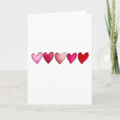 Simple Hearts Hand Drawn Minimalistic Valentine's Kaart (Voorkant)