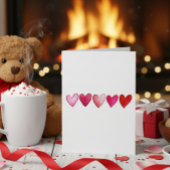 Simple Hearts Hand Drawn Minimalistic Valentine's  Kaart