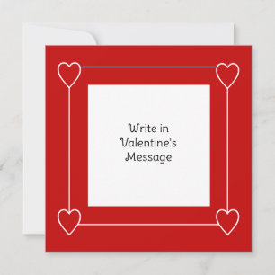 Simple Hearts Valentijnsdag Voeg bericht toe aan R Feestdagenkaart