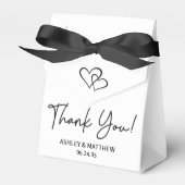 Simple Hearts Wedding Dank u Bedankdoosjes (Voorkant Zijde)