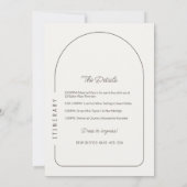 Simple Hens Party Invitation Route Sjabloon Kaart (Achterkant)