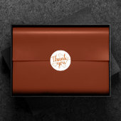 Simple Herfst Script | Verbrand Sinaasappel Dank U Ronde Sticker