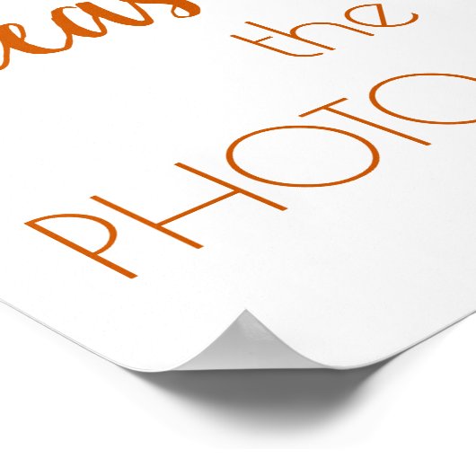 Simple Herfst Script | Verbrand Sinaasappel Foto L Poster (Hoek)