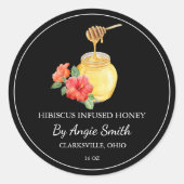 Simple Hibiscus Infused Honey Label (Voorkant)