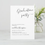 Simple High School College Photo Graduparty Kaart (Staand voorkant)