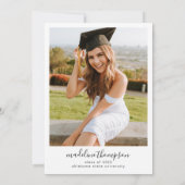 Simple High School College Photo Graduparty Kaart (Achterkant)