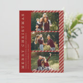 Simple Holiday Card with Photos Kaart (Staand voorkant)