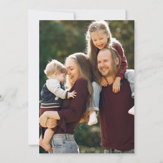 Simple Holiday Card with Photos Kaart (Achterkant)