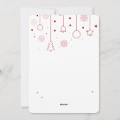 Simple Holly Christmas Party Invitation Kaart (Achterkant)