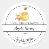Simple Homemade Apple infused Honey Label (Voorkant)