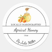 Simple Homemade Apricot infused Honey Label (Voorkant)