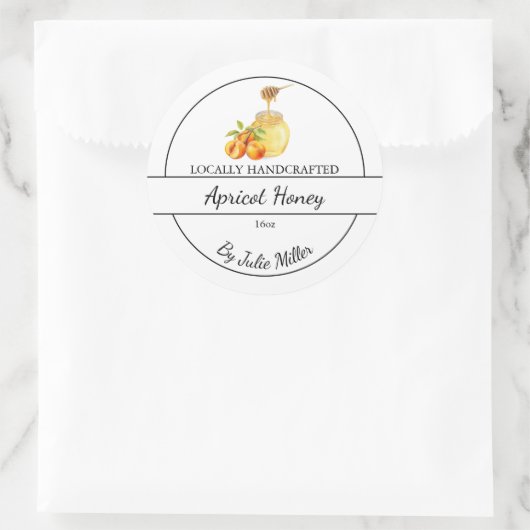 Simple Homemade Apricot infused Honey Label (Tas)