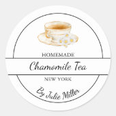 Simple Homemade Chamomile Tea Label (Voorkant)