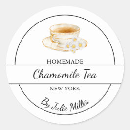 Simple Homemade Chamomile Tea Label