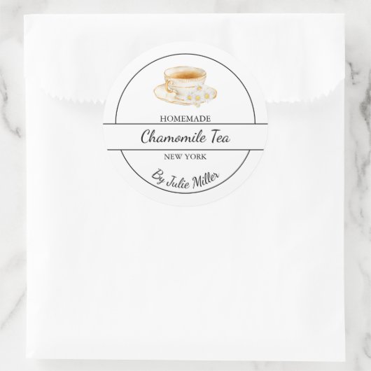 Simple Homemade Chamomile Tea Label (Tas)