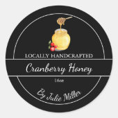 Simple Homemade Cranberry infused Honey Label (Voorkant)