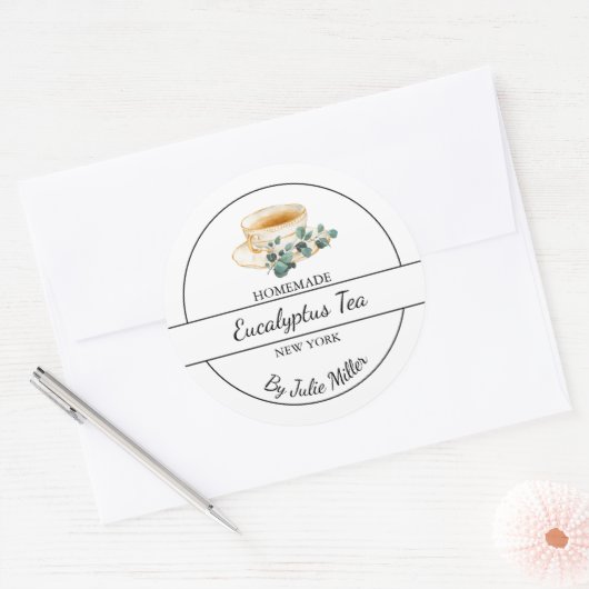 Simple Homemade Eucalyptus Tea Label (Envelop)