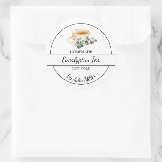 Simple Homemade Eucalyptus Tea Label (Tas)