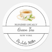 Simple Homemade Green Tea Label (Voorkant)