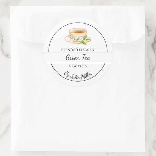 Simple Homemade Green Tea Label (Tas)