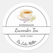 Simple Homemade Lavender Tea Label (Voorkant)