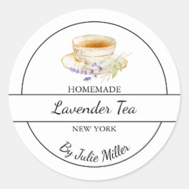 Simple Homemade Lavender Tea Label