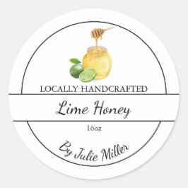 Simple Homemade Lime infused Honey Label