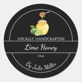 Simple Homemade Lime infused Honey Label