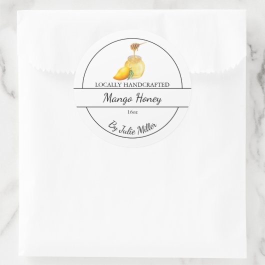 Simple Homemade Mango infused Honey Label (Tas)