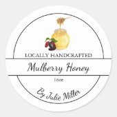 Simple Homemade Mulberry infused Honey Label (Voorkant)