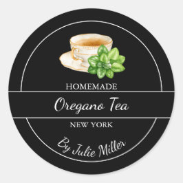 Simple Homemade Oregano Tea Label