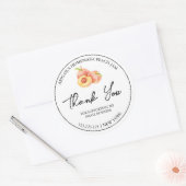 Simple Homemade Peach Jam Thank You Label (Envelop)