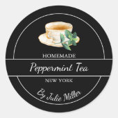 Simple Homemade Peppermint Tea Label (Voorkant)