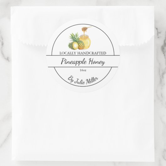 Simple Homemade Pineapple infused Honey Label (Tas)